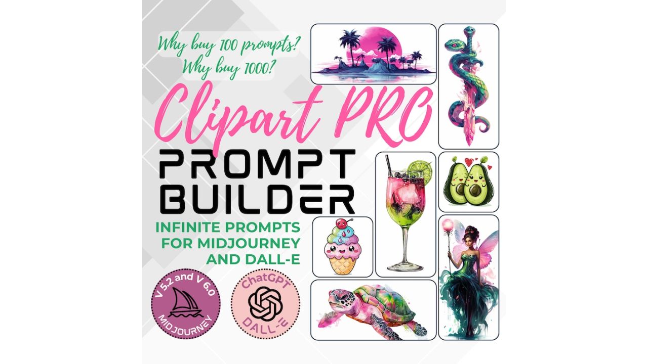 AIcreativeTools – Clipart Prompt Builder PRO Version for Midjourney