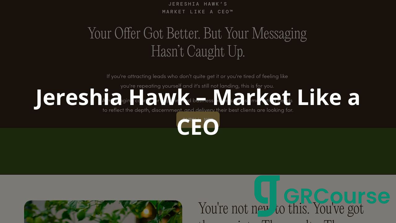 Jereshia Hawk – Market Like a CEO