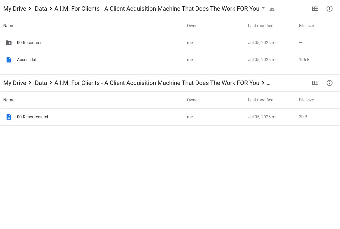 A.I.M. For Clients - A Client Acquisition Machine That Does The Work FOR You Google Proof