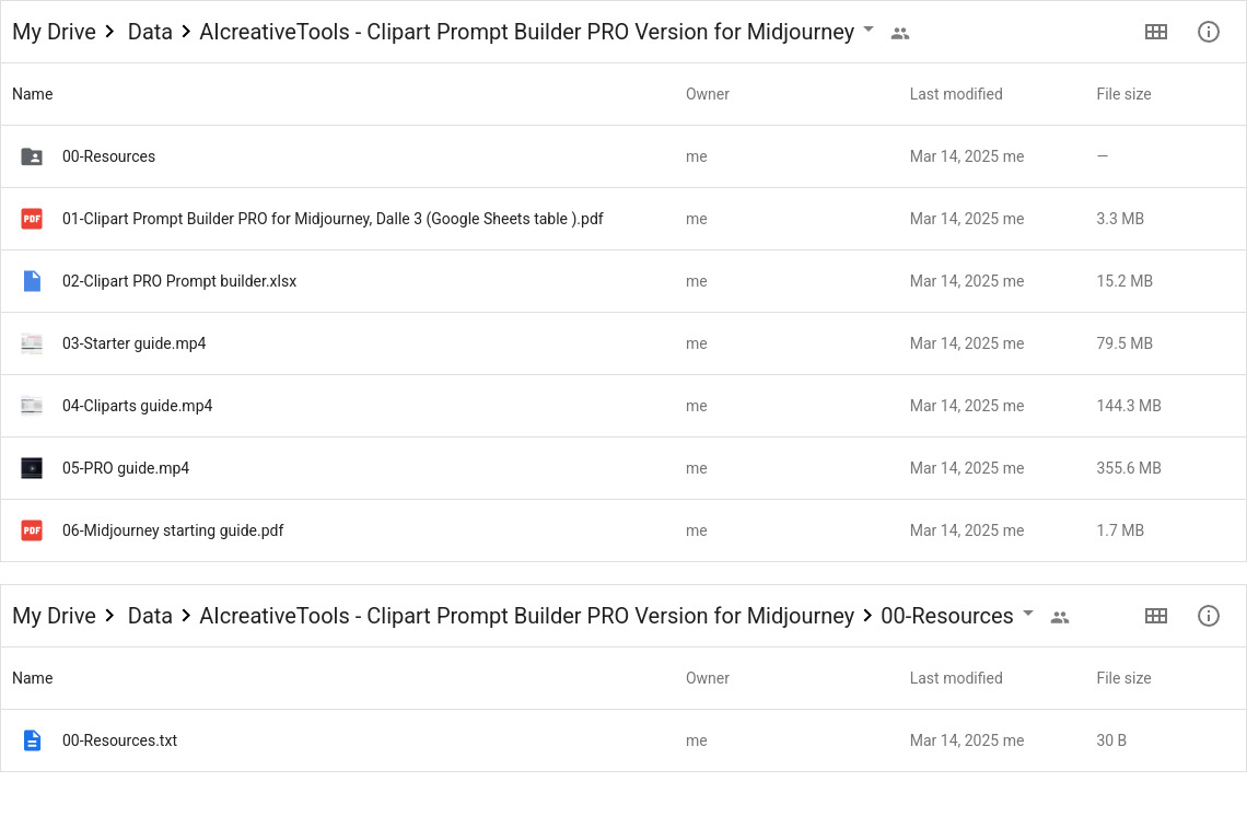 AIcreativeTools - Clipart Prompt Builder PRO Version for Midjourney Google Proof