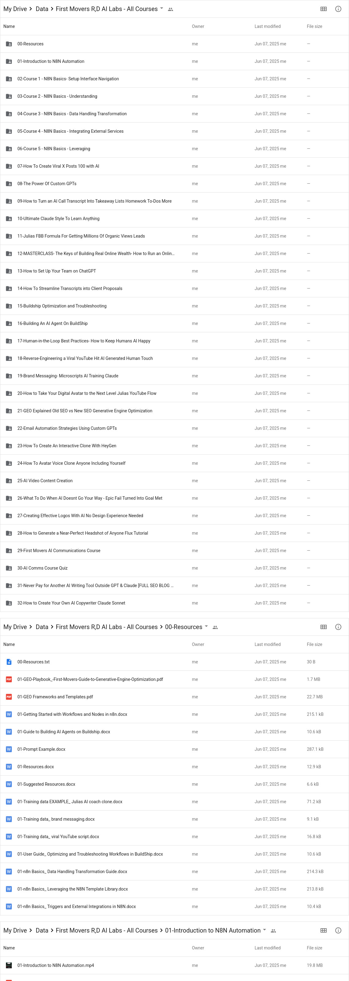 First Movers R,D AI Labs - All Courses Google Proof