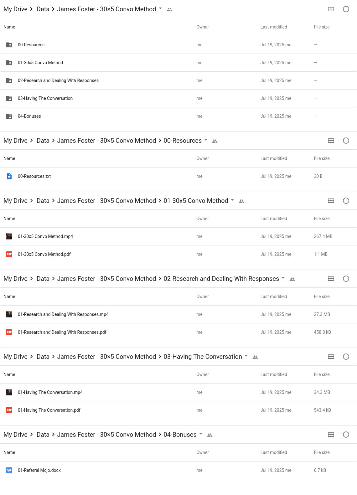James Foster - 30×5 Convo Method Google Proof