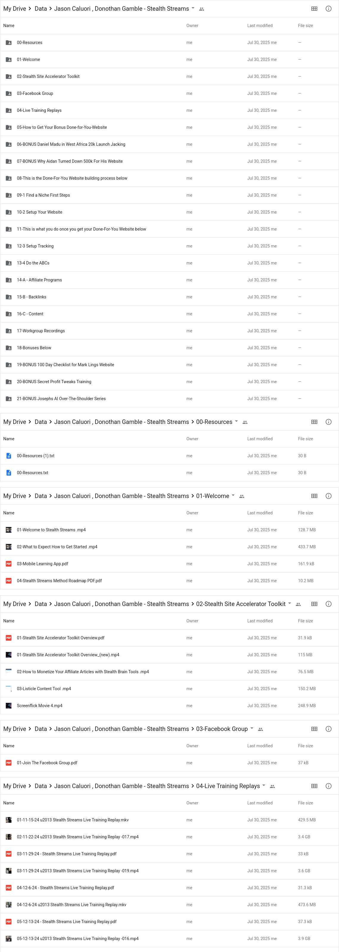 Jason Caluori , Donothan Gamble - Stealth Streams Google Proof