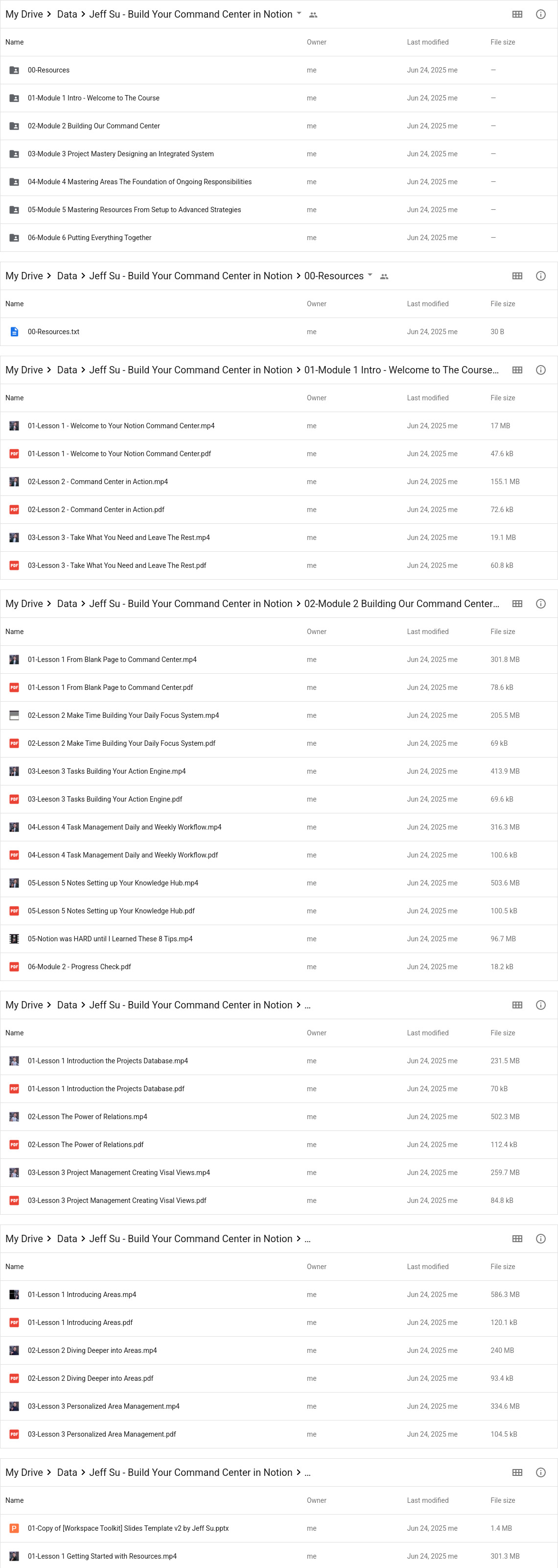 Jeff Su - Build Your Command Center in Notion Google Proof
