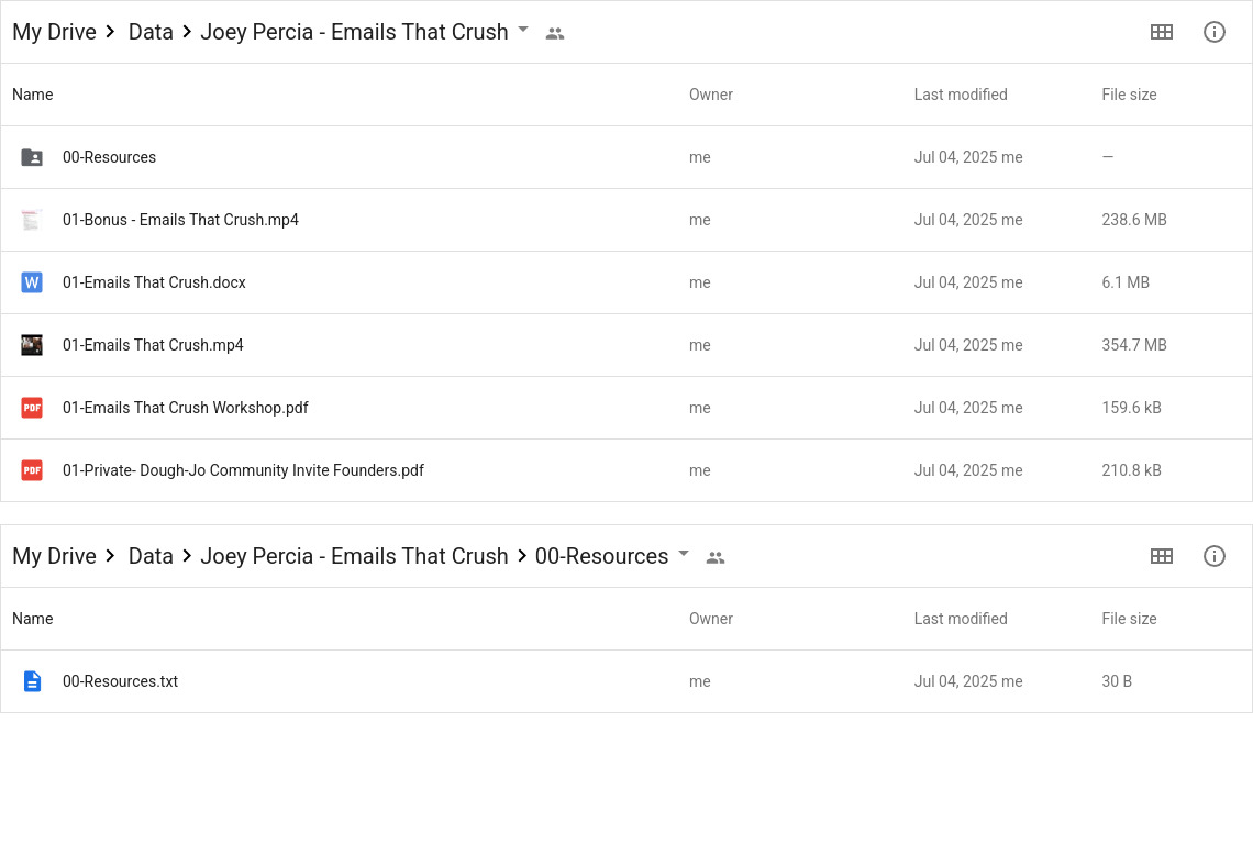 Joey Percia - Emails That Crush Google Proof