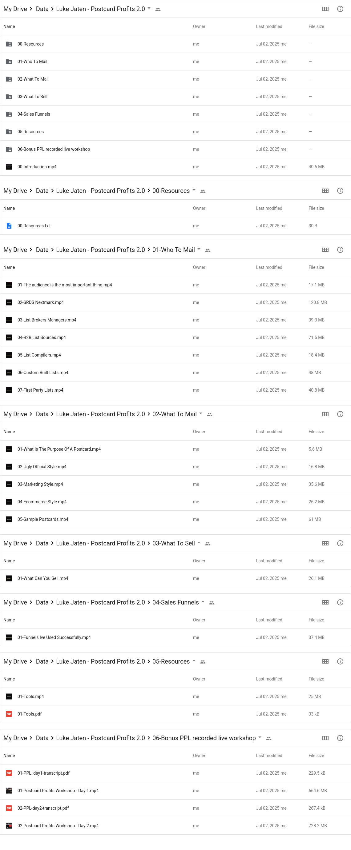 Luke Jaten - Postcard Profits 2.0 Google Proof
