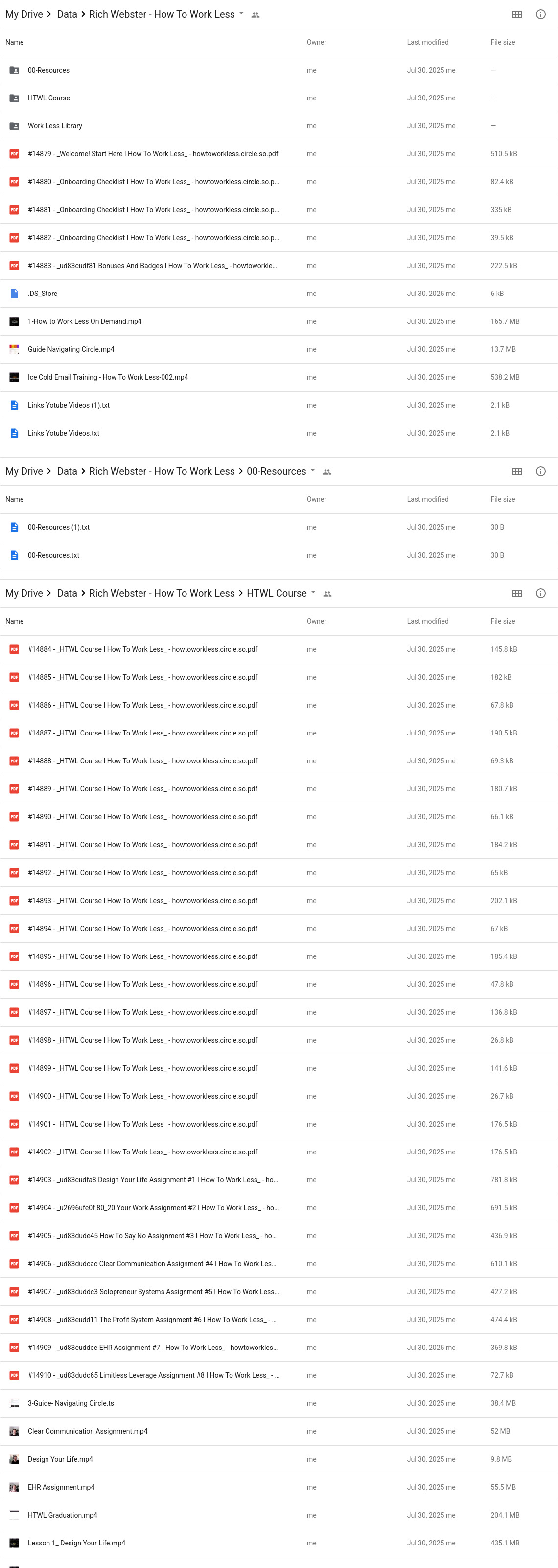 Rich Webster - How To Work Less Google Proof