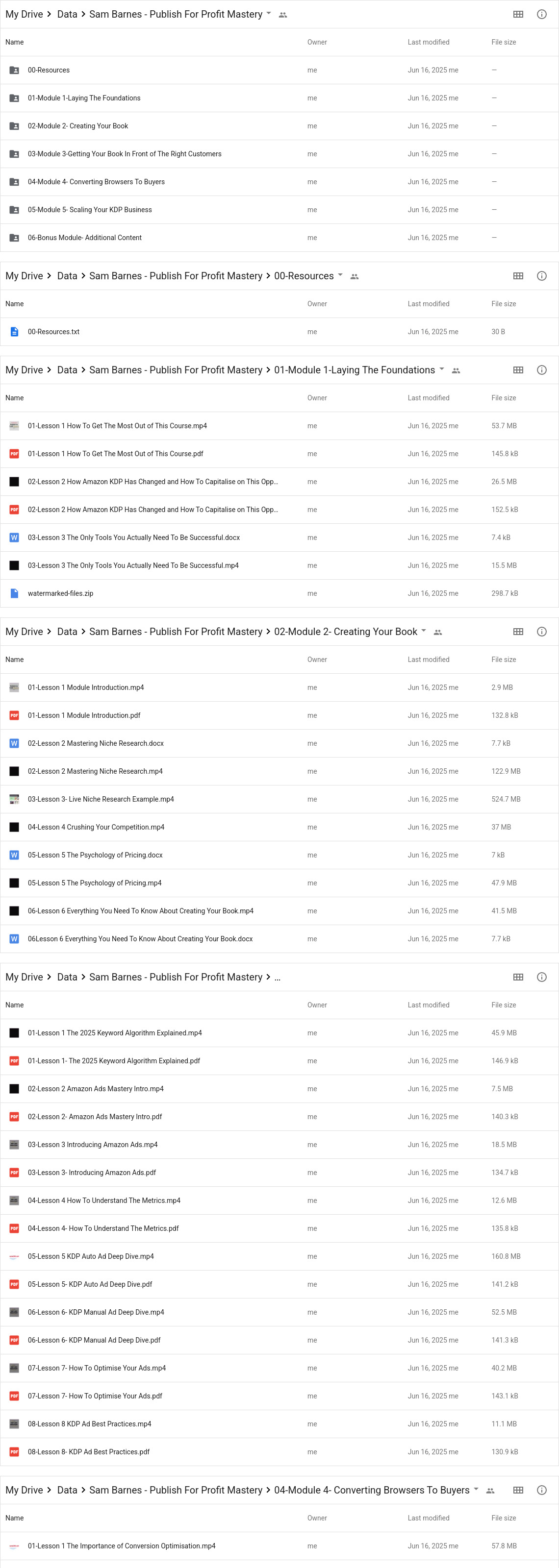 Sam Barnes - Publish For Profit Mastery Google Proof